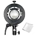Godox S2 Speedlite S-Type Bracket Bowens Mount Flash Holder for Godox V1 AD200Pro AD400Pro AD200 and other Flashes, Precise Tilt Control, Large Handle, Integrated Umbrella Mount with Pergear Diffusers