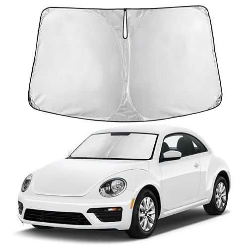 Image of Autovir Windshield Sun Shade Fit for 2012-2017 2018 2019 Volkswagen Vw Beetle Sunshade, Front Car Window Shades Sun Visor, Blocks UV Rays & Heat, Car Accessories