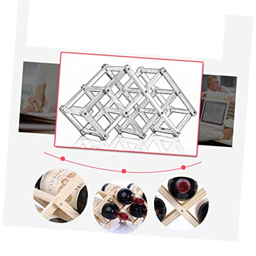 Soporte para botellas de vino de madera plegable para 5 botellas miniatura 2