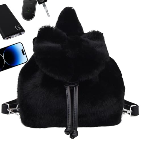 Sac à dos pour l'école et les étudiantes en peluche avec nœud pour fille et adulte