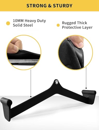 Image of LAT Pulldown Attachments - Mag Grips - Pull Down Bar - Cable Machine Rubber Coated Handles for Comfort and Grip(Pull Back Handle)