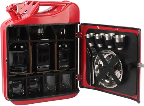 Gabinete de la barra de whisky y juego de minibar portátil para hombres 2