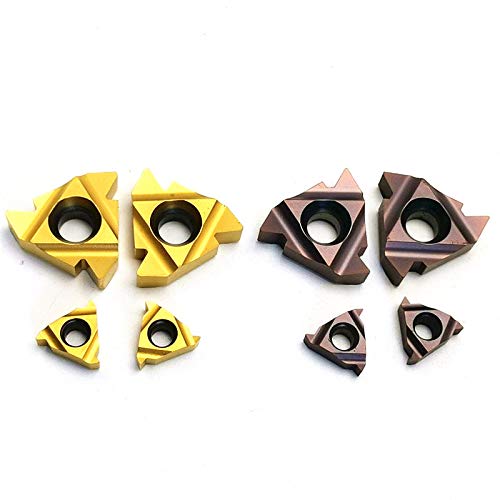 10 piezas de herramientas de roscado 11ER 11IR 22ER 22IR AG60 VP15TF US735, herramientas de torneado de rosca angular, herramienta de corte de inserto de carburo de tungsteno for torno CNC(22ER AG60 V