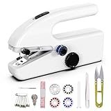 Handheld Sewing Machine,Two dear,Mini sewing machine,Easy to Use and Fast Stitch Suitable for Clothes,Fabrics, DIY Home Travel Electric Handheld Sewing Machine for Beginners.White