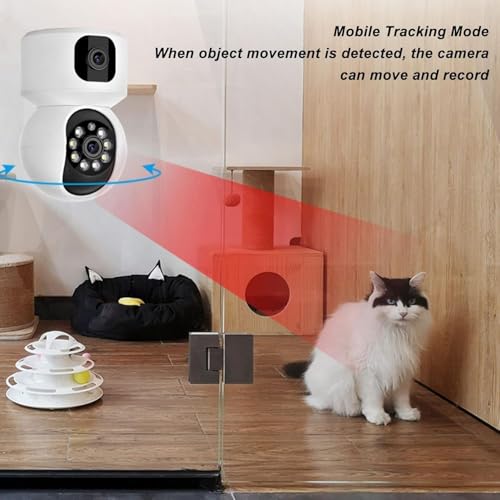 Image of Dr Vision 5MP Indoor WiFi Smart CCTV Camera for Home | Full HD | Color Night Vision | Motion Detection | Two Way Audio | Wireless Home Security Camera with Mobile App V380 Pro (CV Dual Lens)