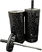 Brumate 12 oz. Straw Tumbler 2-Pack, Onyx Leopard (Black on Black)