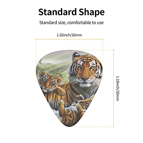 Tigers Médiators en celluloïd coloré pour guitare basse, amateurs de musique, guitares, électriques et acoustiques avec 0,46 mm, 0,71 mm, 0,96 mm - Les Beatles, Paul McCartney, John Lennon, RIngo Starr, George Harrison Tigers Médiators en celluloïd coloré pour guitare basse, amateurs de musique, guitares, électriques et acoustiques avec 0,46 mm, 0,71 mm, 0,96 mm – Image 5