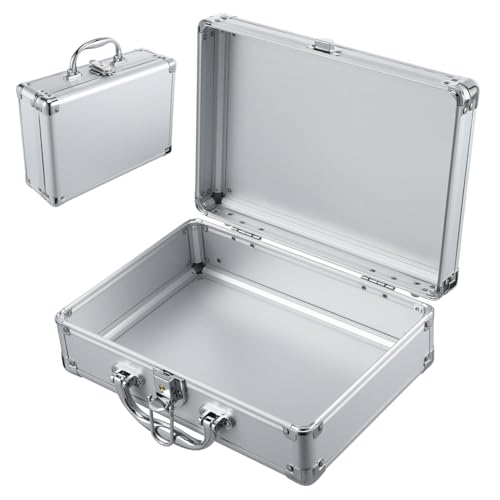 Briefcases for Men Aluminum Storage Case Strong Case for Tools and Makeup