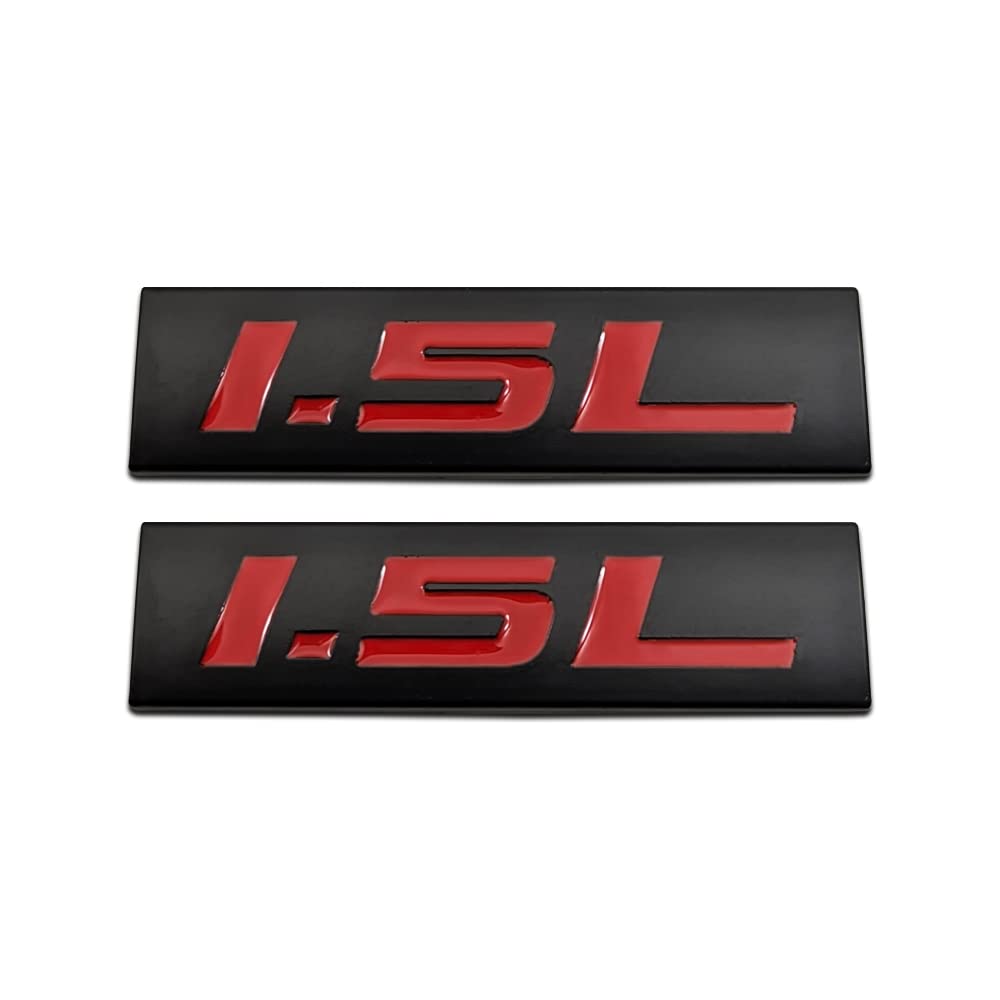 Zpeedstarz Polished Chrome & Red 2.8L Metal Emblem Badge Decal – 3M Adhesive, Rear Placement, Made In USA