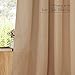 NICETOWN Camel Linen Window Curtains 84 inches Long, Grommet Thick Flax Semi-Sheer Light Filtering Curtains & Drapes Privacy Assured with Light Filtering for Living Room, W55 x L84, 2 Pieces