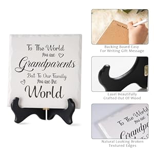 LukieJac Grandparents Gifts from Grandkids Ceramic Plaque for Grandpa & Grandma Gift Ideas Home Decor, Thanksgiving, Christmas, New Year, Grandparents Day, Wedding Anniversary and Birthday Gifts LukieJac Grandparents Gifts from Grandkids Ceramic Plaque for Grandpa Grandma Gift Ideas Home Decor Thanksgiving Christmas New Year Grandparents Day Wedding Anniversary and Birthday Gifts