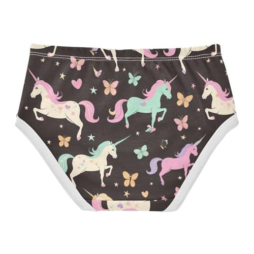 Wusikd Unicorns Butterfly Girls' Underwear Cotton Girls Briefs Soft Toddler Underwear 2T2