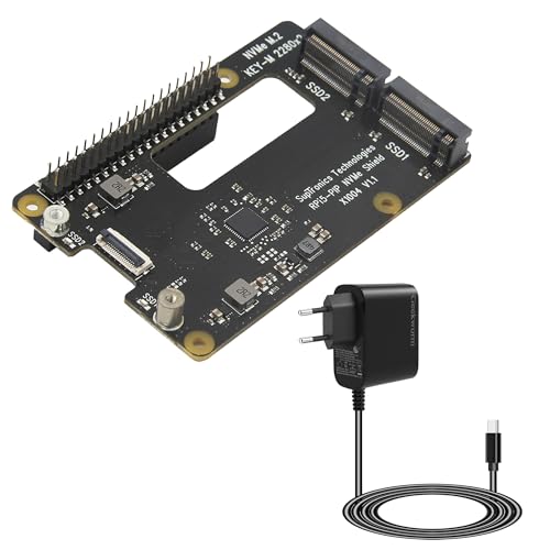 Shield PCIe pour Raspberry Pi 5 Geekworm X1004 Dual M.2 NVMe SSD