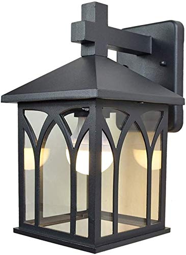 Lampes murales lanterne vintage étanche pour paysage de villa et couloir extérieure