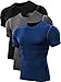 Neleus Men's 3 Pack Athletic Compression Under Base Layer Sport Shirt