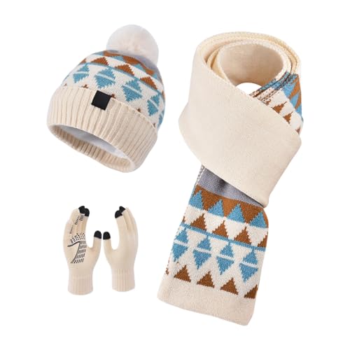 Bonnet hiver pompon écharpe gants le coffret cadeau idéal pour femme