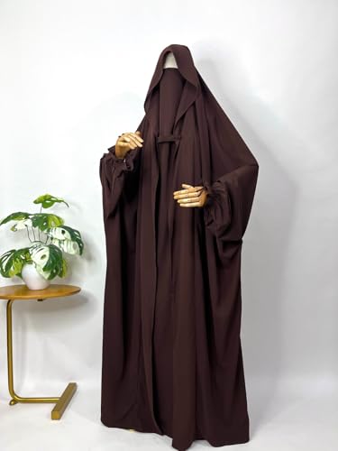 Image of NAZNEEN Saudi Jilbab Full Length and Noise Pc MATT NIDA Fabric with extra panel to cover face
