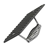 GoodCook Cast Iron Grill Press for Meat and Sandwiches, Pre-Seasoned Burger Press and Meat Flattener, Black/Silver