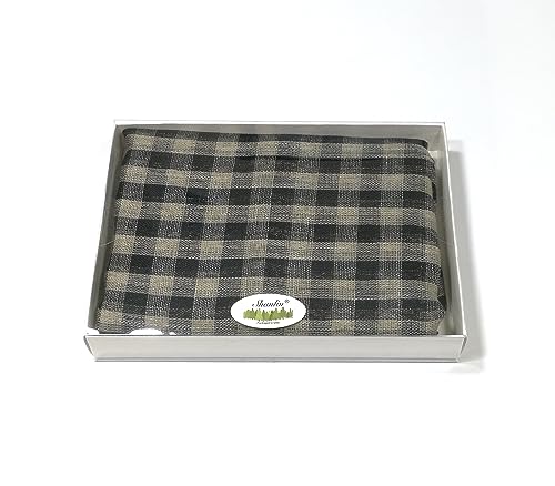 Image of Shanlin Unisex Natural Color 100% Linen Scarves for Men and Women