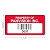 MyAssetTag Custom Asset Labels with Barcode | 0.75 x 1.5 100% Aluminum Foil Tags with High-Bond Acrylic Adhesive, Pack of 100, Made in USA