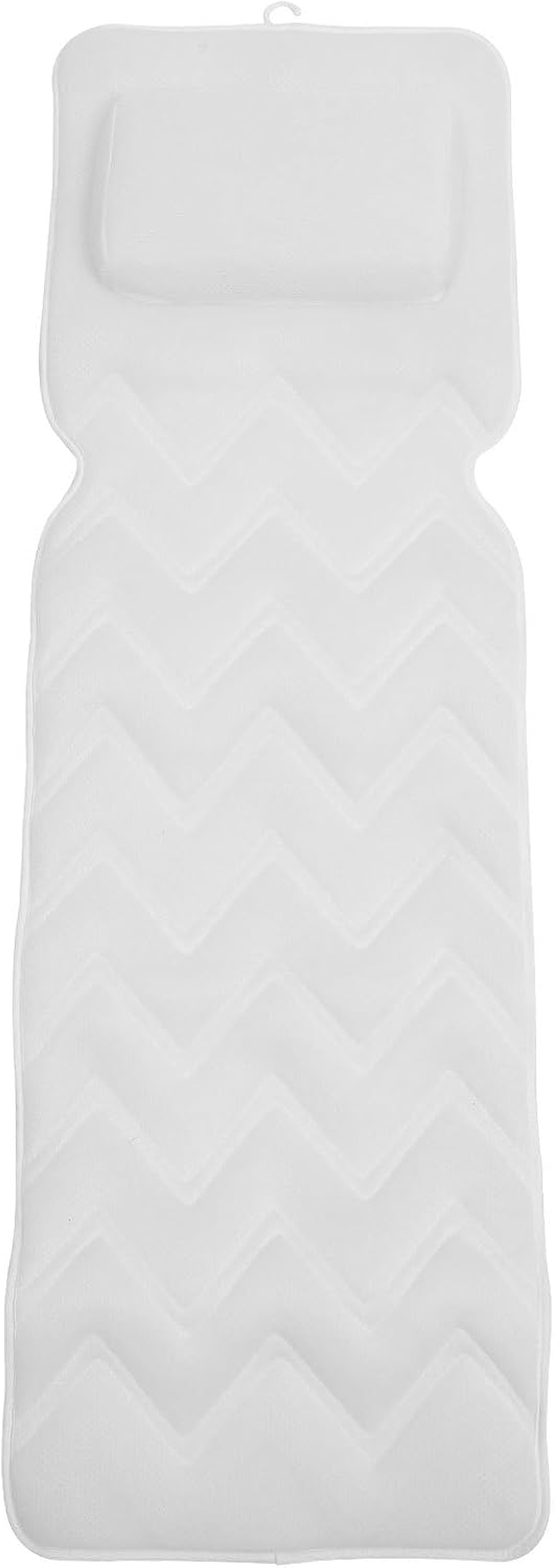 Beaupretty 3D Full-Body Breathable Bath Pillow with Neck and Head Support, Large Non-Slip Tub Cushion with Suction Cups and Pillow for Bathtub Relaxation,