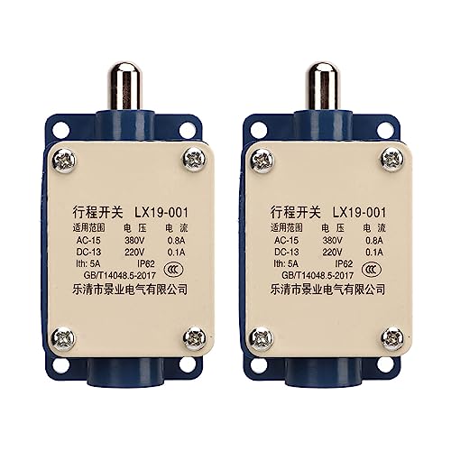 2 Unidades LX19 001 AC380V DC 5A Interruptor de Limite R Automático de Ultrapassagem para Controle d