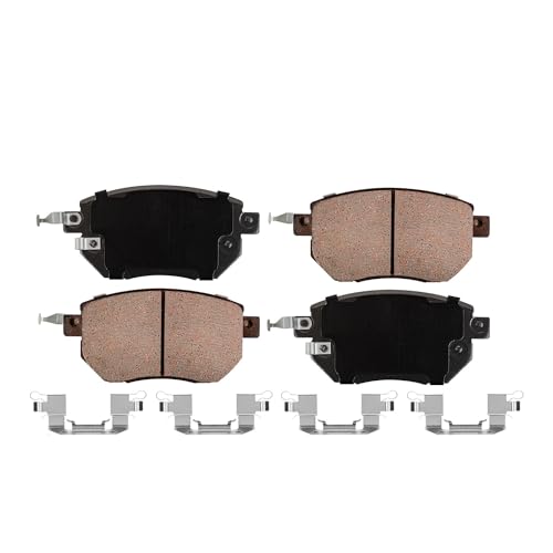 Image of Detroit Axle - Brake Kit for 2009 2010 2011 2012 Nissan Murano | Drilled Slotted Disc Brake Rotors Ceramic Brake Pads w / Hardware Replacement 12.59 inch inch Front and 12.13 inch inch Rear Rotor