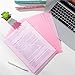 Clear Folders 80Pcs L Type Folders A4 Plastic File Project Pockets Folder Clear Paper Document Jacket Sleeve School Office Supplies for Resumes Papers Files(Pink)