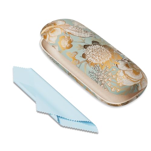 Image of Eyeglasses Case, Portable Hard Shell Protective Case for Glasses, Eyeglass Holder Box for Women with Cleaning Cloth