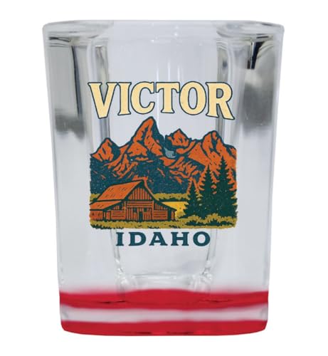 Vaso de vidrio para shot con base roja 2 oz