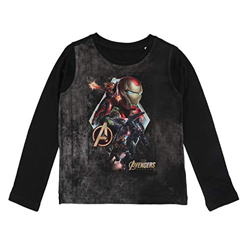 Image of Marvel Avengers by Wear Your Mind Boy's Plain Regular Fit Long Sleeve Top (DMAF0091.2 Grey 5-6Y)