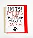 Samfire Handmade Fathers Day Card From The Dog, Father's Day Card For Cat Dad, Daddy, Dog Dad Gifts for Men
