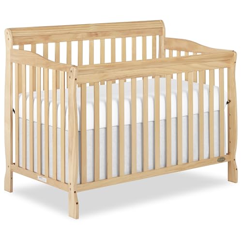 Dream On Me Ashton 4-In-1 Convertible Crib In Natural, Greenguard Gold, JPMA Certified, Non-Toxic...