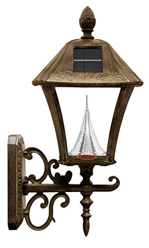 Gama Sonic GS-106FPW-WB Baytown Lamp Outdoor Solar Light, Pole Pier & Wall Mount Kits, Weathered Bronze - Thumbnail 6