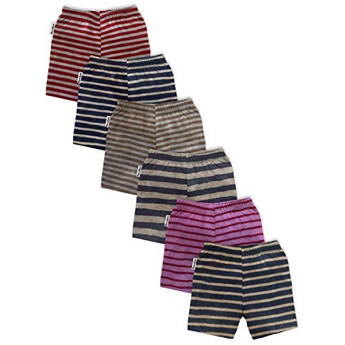 Image of Tinchuk Regular Unisex Printed Shorts, Regular Shorts for Girls and Boy's, (Set of 6, Multi-Coloured)