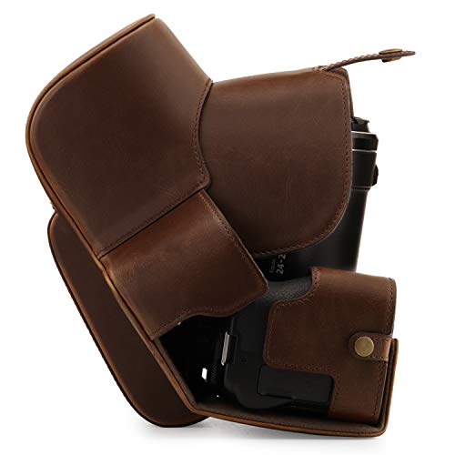 MegaGear - Etui Ochronne Ze Sztucznej Skóry Kompatybilne - ciemnobrązowy, 11 x 9 x 12.5 cm, MegaGear Etui ochronne ze sztucznej skóry kompatybilne z Nikon Coolpix P950 - ciemnobrązowe, MG1879, Tie-Dye
