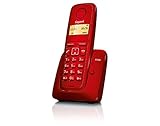 'schnurlos Telefon Siemens Gigaset Basisstationen – Display 1,4 B/N – Grafikkarte – beleuchtet – 1 Zeile für 14 Zeichen, 1 Symbolen und 1 Tasten Funktion – rot