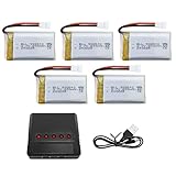 sea jump 5pcs 3.7v 800mAh Lipo Battery for Syma X5C X5SC X5SW SS40 FQ36 T32 T5W H42 RC Quadcopter With 5in1 Battery Charger