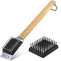 SIMPLETASTE Grill Brush and Scraper, Durable & Effective, Include Extra Stainless Steel Bristles Head for Replacement, Wire Grill Brush for Outdoor Grill, Grill Accessories Gift for Men/Dad