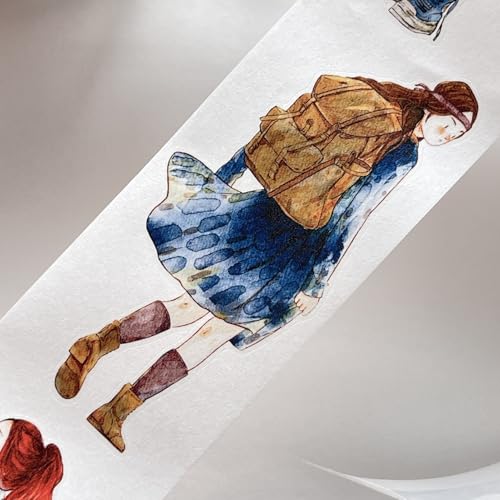 Seahorse Forest Vol5 A27 Wander,Pre-Cut Washi Tape Stickers,Original Design,for Scrapbook Supplies,Scrapbook Tape Stickers,Junk 