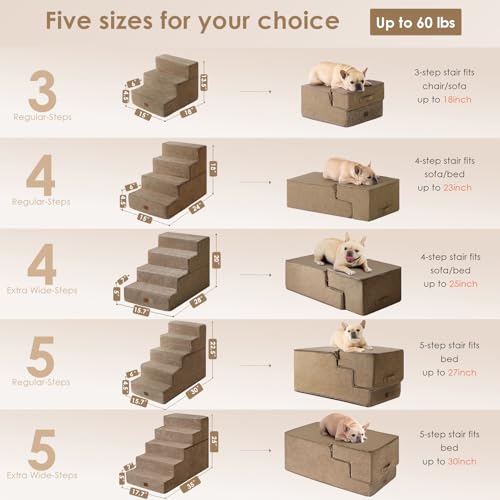 image for EHEYCIGA Dog Stairs for High Bed 25