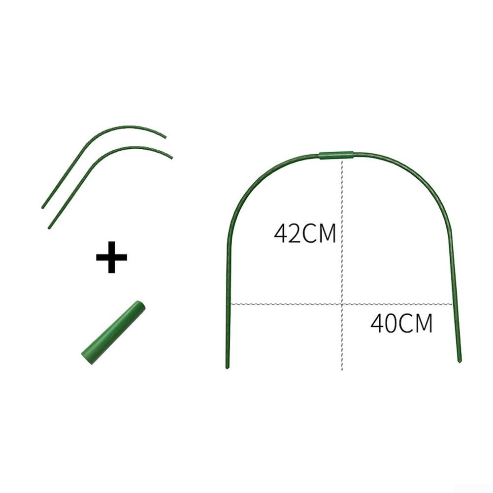 Kit d'arche de serre, cerceaux de jardin double couche en fibre de verre pour tunnels de plantes, parterres de légumes, et protection saisonnière contre le gel ou le soleil