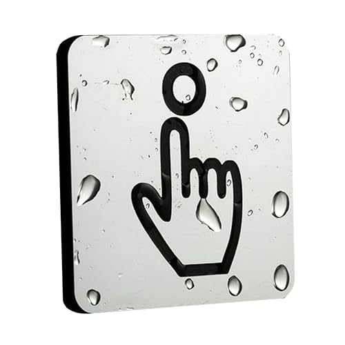 Wedhapy per Favore Suonare Il Campanello per Favore Suonare Il Campanello autoadesiva in Acrilico per Porta da Muro per casa Giardino Avviso Campanello con Icona