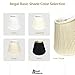 Royal Designs Deep Empire Side Pleat Basic Lamp Shade, White, 8