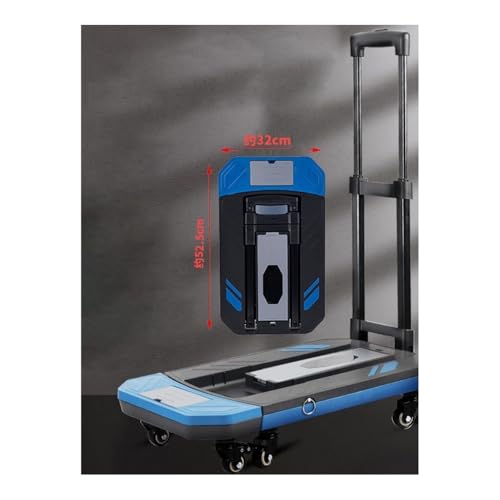 Carretilla Plegable de Mano de Metal y PP Azul miniatura 3