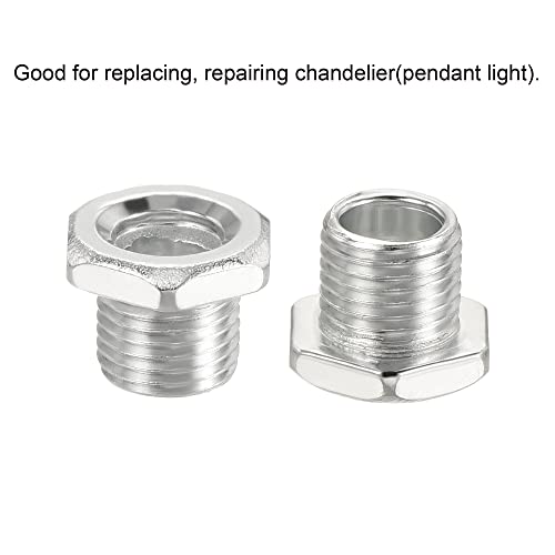 Image of MECCANIXITY Hex Bolt Screw 11mm Long M10 Thread Pipe Hexagon Countersunk Flat Head for Chandelier, Galvanized Iron Pack of 10