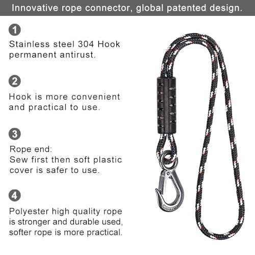 Benelabel BHRP-01-BL Tree Swing Rope, 20 Inch, Hammock Tree Swing Hanging Strap thumb #7