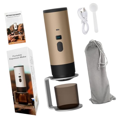 Tsophreniq Compacts - Máquina eléctrica de café espresso en cápsulas, 90 °C, tecnología de calentamiento automático, recargable por USB, para cafetera portátil portátil