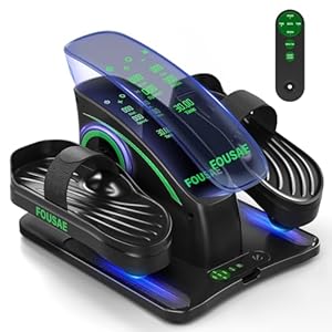 FOUSAE Under Desk Elliptical Machine, Electric Elliptical Machine for Seniors with 15 Adjustable Speed, 80W Quiet Motor & Compact Electric Pedal Exerciser with Display Monitor & Remote Control