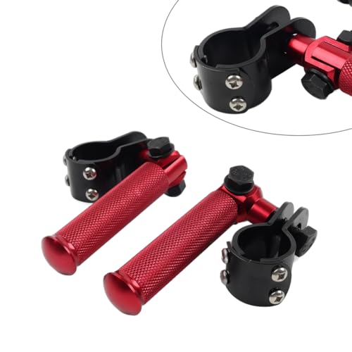 Repose-pieds moto CNC rouge Bacar pliables de course haute précision - 3